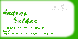 andras velker business card
